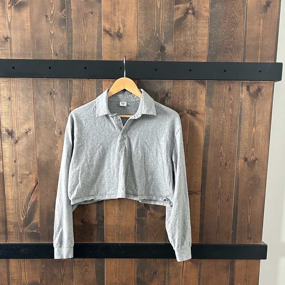 Aritzia Sunday Best Cropped Rugby Fleece Women’s Size M